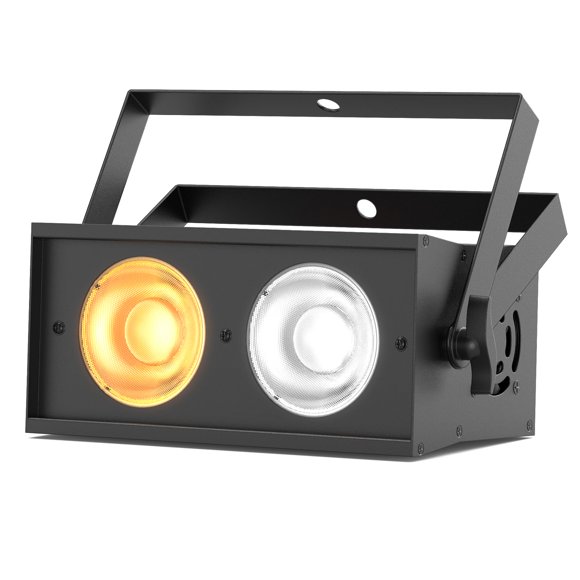 Stage Lights, 100W COB LED Par Can Lights Spotlights, 2 in 1 Cool White & Warm White DMX512 Sound Activated Uplights for Events P