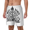 thumbnail image 2 of Haiem Not All Who Wander Are Lost2 Men'S Quick-Dry Swim Trunks: Comfortable Beach Shorts With Mesh Lining And Pockets - Ideal For Swimming And Sunbathing Xx-Large, 2 of 9