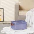 thumbnail image 5 of Unique Bargains Fabric Storage Bin with Handles, Collapsible Basket Navy Blue 12*9.5*8in, 5 of 7