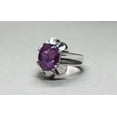 thumbnail image 2 of Natural Deep Purple Amethyst Mens Ring Sterling Silver 925 Purple Amethyst Ring Neelam Ring Purple Gem Ring Handmade Ring, 2 of 3