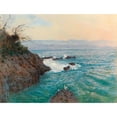 thumbnail image 2 of Alfred Zoff 14x12 Gold Ornate Wood Frame and Double Matted Museum Art Print Titled - A View of the Nervi Coast, 2 of 4