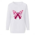 thumbnail image 6 of Ounisa Breast Cancer Awareness Sweatshirt for Women Breast Cancer Crew Neck Long Sleeve Shirt Pink Ribbon Graphic Sweatshirt, 6 of 6