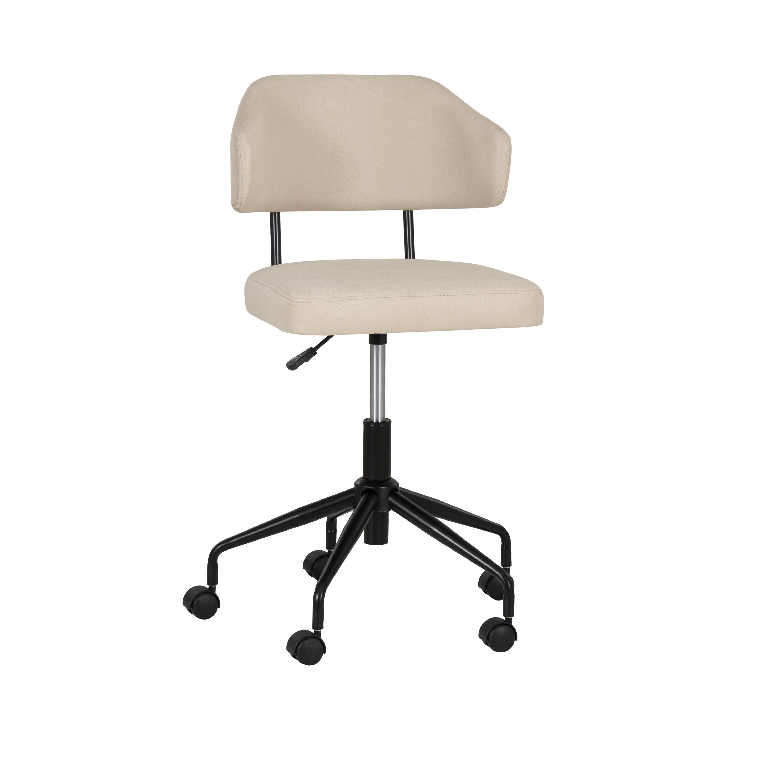 Linon Tristan Office Desk Chair with Adjustable Height and Swivel, Beige