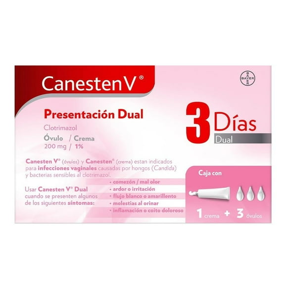 Canesten V Dual Óvulos y crema 3 días