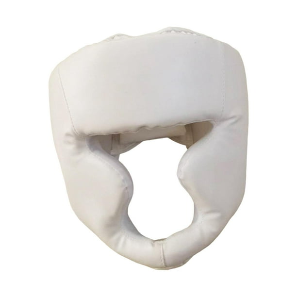 Casco de boxeo para adultos, protector de cabeza para taekwondo, muay thai, lucha libre y sparring para hombres y mujeres. Blanco