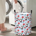 thumbnail image 5 of Sikiie Panda And Rose Print Round Dirty Clothes Basket, Waterproof Standing Foldable Storage Basket, for Laundry Room, Bedroom, Bathroom Storage-Medium, 5 of 6