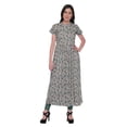 thumbnail image 1 of Moomaya Printed Short Sleeve Front Slit Tunic Dresses For Women Indian Clothing, 1 of 5