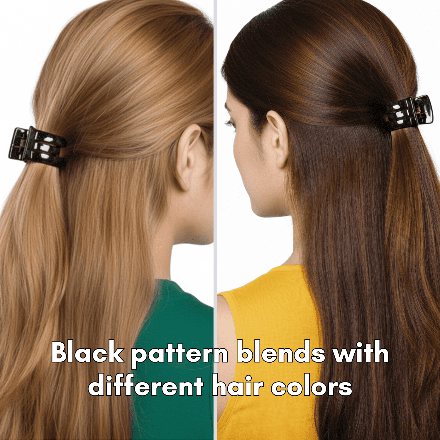 Parcelona French Small Hair Claw 1.75" Cellulose Acetate Strong Grip Jaw Clip (1Black&1TortoiseShell)