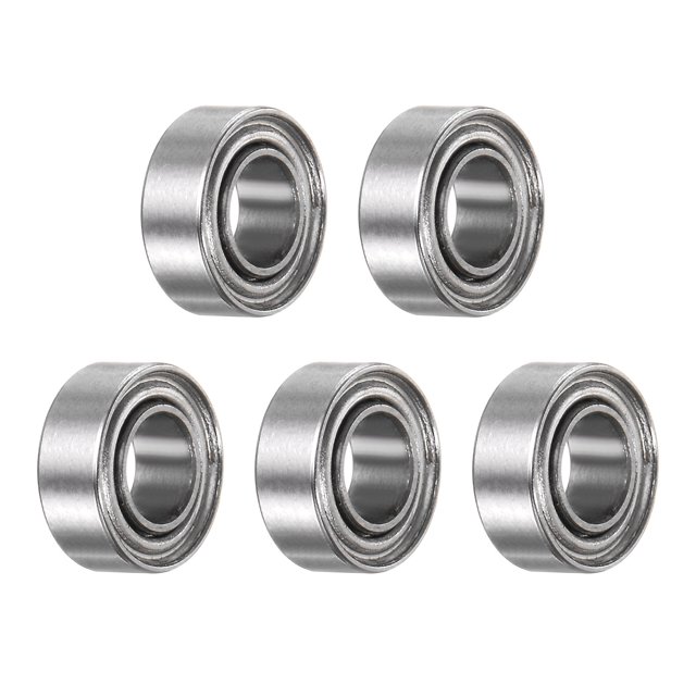 Unique Bargains 5 Packs MR84ZZ Roulements à Billes à Rainure Profonde 4x8x3mm Acier Chromé Roulement Miniature Double Blindé, P6 (ABEC 3)