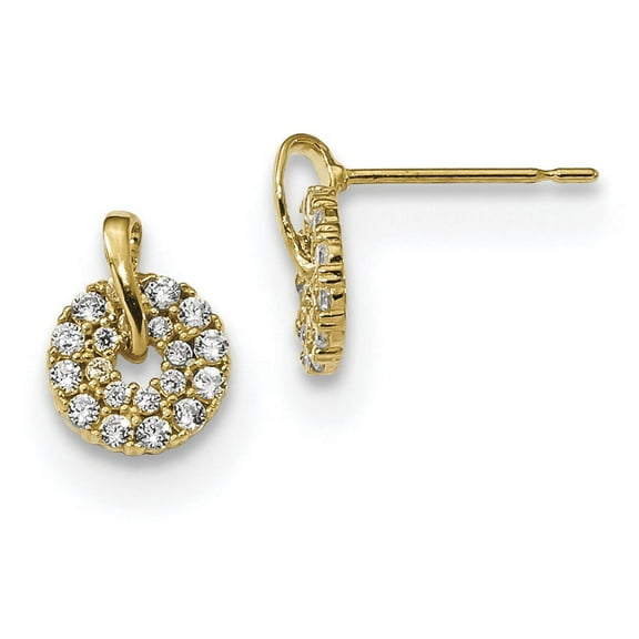 Beautiful 14k Madi K CZ Wreath Post Earrings