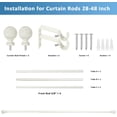 thumbnail image 6 of Urbanest Adjustable Volle Single Curtain Rod Set – 5/8 - Inch Diameter, With Weathered White Rod, 28–48 Inches, 6 of 6