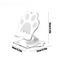 thumbnail image 3 of Foldable Phone And Tablet Stand With Adjustable Angles, Resin Build, Stable Structure, Heat Dissipation Design, Compact Travel Desk Holder For Smartphones And Small Tablets, White Finish, 3 of 6