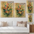 thumbnail image 4 of Designart 'Ancient Fresh Flowers Bouquet Of Wildflowers' Traditional Print on Natural Pine Wood, 4 of 5