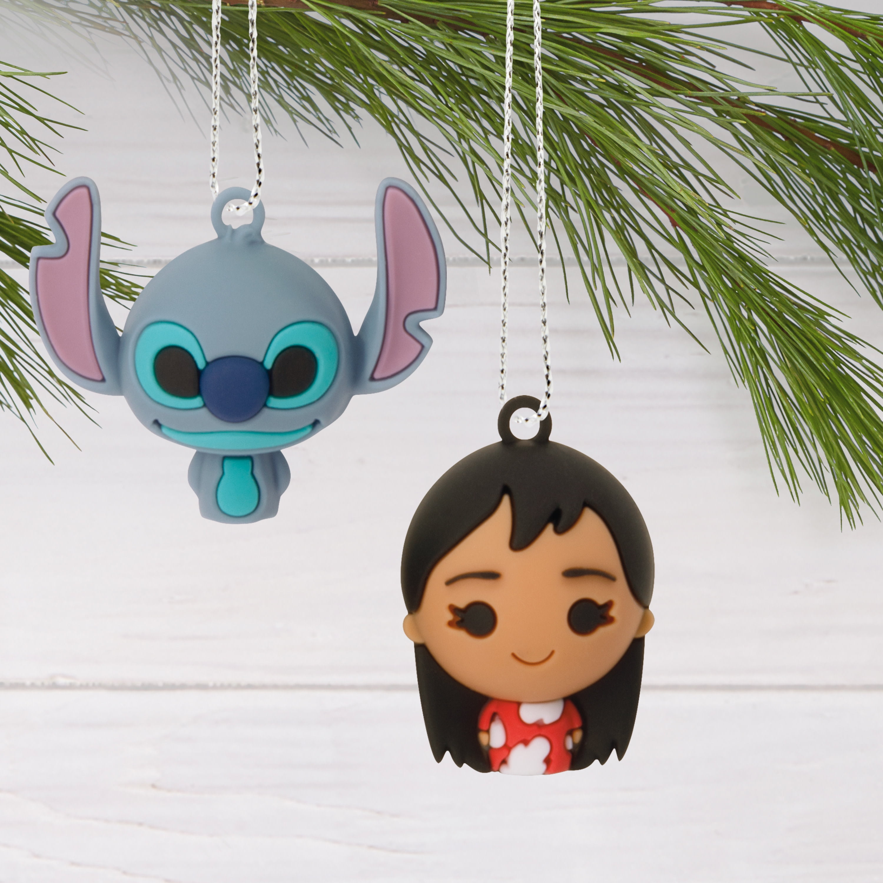 Hallmark Disney Lilo & Stitch Mini Ornaments, Shatterprf, Set of 6, 1 Count