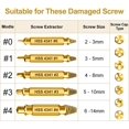 thumbnail image 1 of Juego de destornilladores Daoxue de 5 piezas - Extractor de tornillos da?ados - Retire los tornillos da?ados fácilmente - Hecho de HSS 4341 - Dureza 62-63hrc (dorado) LingWen 8390606471918, 1 of 1