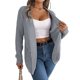 thumbnail image 2 of Women Fashion Autumn Winter Rope Cardigan Sweater Long Sleeve Solid Color, 2 of 8