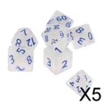 thumbnail image 1 of Runquan 5X 7/Set Plastic Polyhedral Dice Set for Dungeons and Dragons Game Toy 5 Pcs, 1 of 8