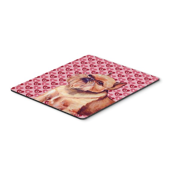Carolines Treasures LH9134MP "Brussels Griffon Hearts Love and Valentines Day Portrait Mouse Pad Hot Pad or Trivet"