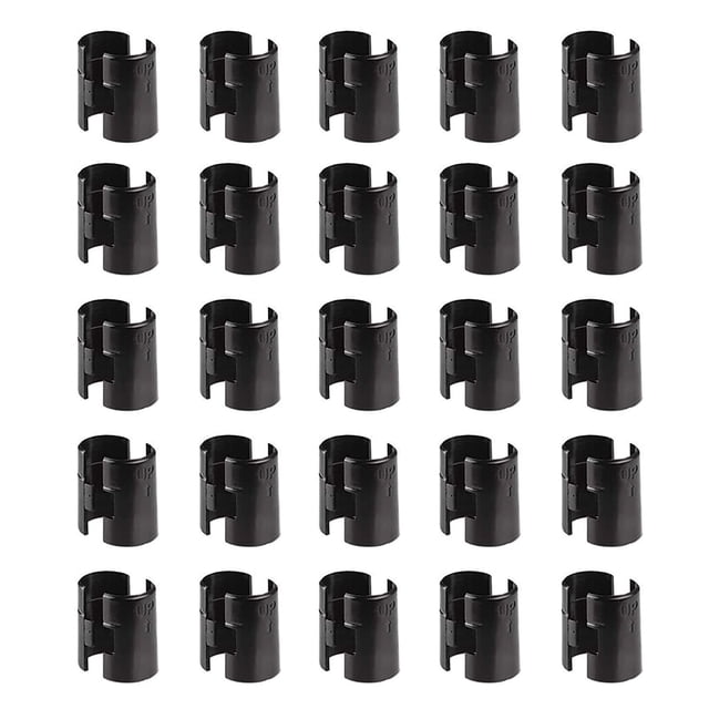 Clips para estantería de alambre Wvapzwr para poste de 3/4" 50 piezas negras