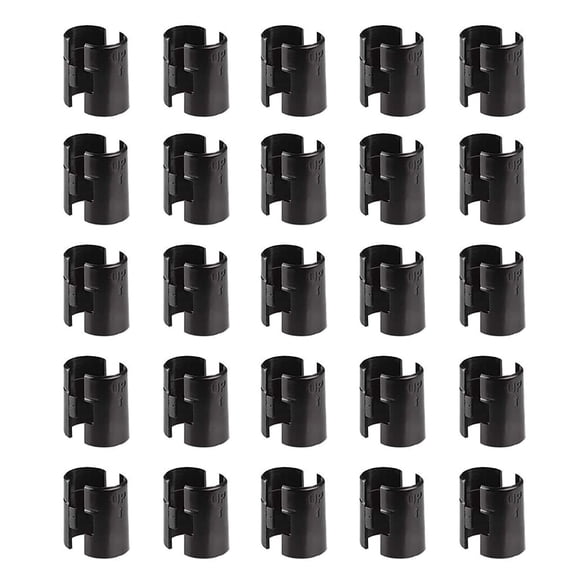 Clips para estantería de alambre Wvapzwr para poste de 3/4" 50 piezas negras
