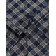 thumbnail image 4 of Camisa JEMITOP para hombre, manga larga, corte ajustado, a cuadros, azul marino, bronceado, L, 4 of 6