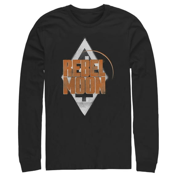 Men's Rebel Moon Badge Logo Long Sleeve Shirt Black 2X Large