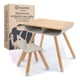 thumbnail image 1 of Mesa y Silla para Niños, Escritorio Infantil Altura Ajustable, Madera de Haya, 1 a 8 Años, Greige, 1 of 7