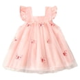 thumbnail image 1 of EDFBUYKRS Toddler Girls Fly Sleeve Ruffles Dress Dance Party Dresses Clothes, 1 of 4