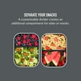 thumbnail image 5 of Bentgo MicroSteel Leak-Proof Lunch Box - Microwave-Safe, Oven-Safe, Bento-Style Container with Removable Divider, Airtight Lid, Sustainable Design, Odor & Stain Resistant (Carbon Black), 5 of 8