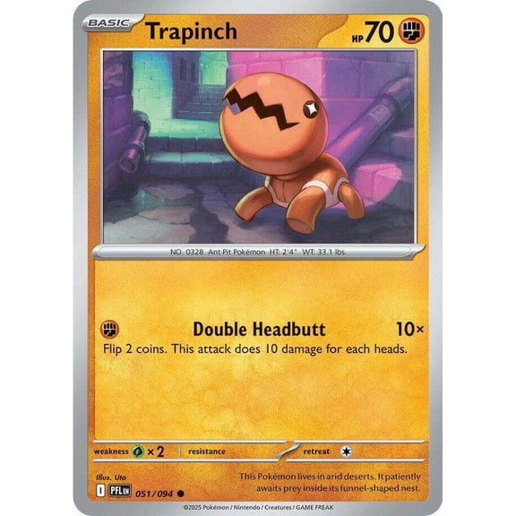 Pokemon Phantasmal Flames Common Trapinch #51