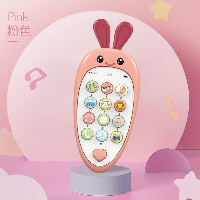 Juguete de teléfono para bebé, sonido musical, juguetes para dormir con mordedor, teléfono de simulación, juguete educativo para edades tempranas, regalos para niños