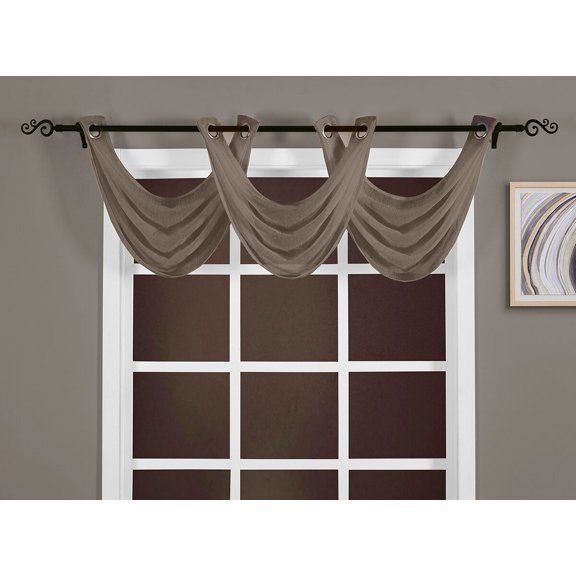 Luxury Abri Grommet Crushed Sheer Window Treatment (Single)