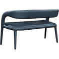 thumbnail image 5 of Meridian Furniture Sylvester Navy Vegan Leather Bench, 5 of 17