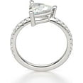 thumbnail image 3 of Jewelerix Romantic 1.50 CT Trillion Cut Ring Moissanite Diamond Women's Engagement Ring 14K White Gold Mother's Day Gift, 3 of 4