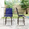 thumbnail image 3 of Outsunny Outdoor Swivel Bar Stools Set of 2 with High Back Curved Armrests, 3 of 10