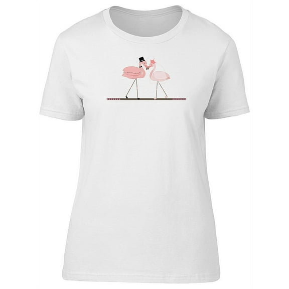 Cute Flamingo Wedding Tee Women's -Image by Shutterstock
