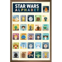 Star Wars: Saga - Alphabet Wall Poster, 22.375" x 34", Framed