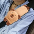 thumbnail image 1 of SUNYCUTER Cartoons Capybara Car Shoulder Strap Seat Belt Protector Car Interior, 1 of 6
