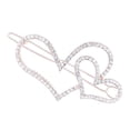 thumbnail image 1 of Accesorio de pasador de clip para el cabello de niña con diamantes de imitación en forma de corazón lindo de aleación de moda para mujer (plata 1343), 1 of 2