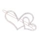 thumbnail image 1 of Accesorio de pasador de clip para el cabello de niña con diamantes de imitación en forma de corazón lindo de aleación de moda para mujer (plata 1343), 1 of 2