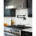 thumbnail image 3 of Wowow Wall Mount Pot Filler Faucet with Double Joint Swing Arm in Rose Gold and Black, 3 of 7