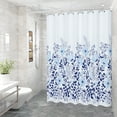 thumbnail image 6 of Shower Curtain Liner, Small Half Size Stall Shower Curtain 47 x 70, Light Blue Floral 30 inch Shower Curtain for Bathroom/RV and Camper, 6 of 6