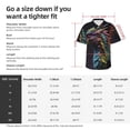 thumbnail image 5 of Sikiie Dragon with Colorful Tail Print Men's Hawaiian Shirt, Summer Beach Button Pocket Short Sleeve T-Shirt,Medium, 5 of 7