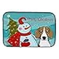 thumbnail image 3 of Carolines Treasures BB1859DDM Snowman With Beagle Dish Drying Mat, 3 of 4