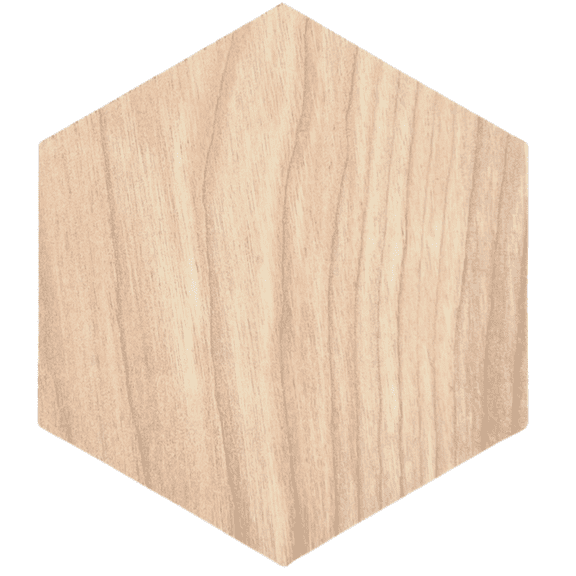 Krafty Supply Wood hexagon, 1/4" Thick Birch Wood, 2 inches