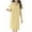 #0414-Yellow, variant on Ailaofu Nightgowns for Women Cotton Nightgown House Dress Short Sleeve Dress Embroidered Lounge Dress With chest pad