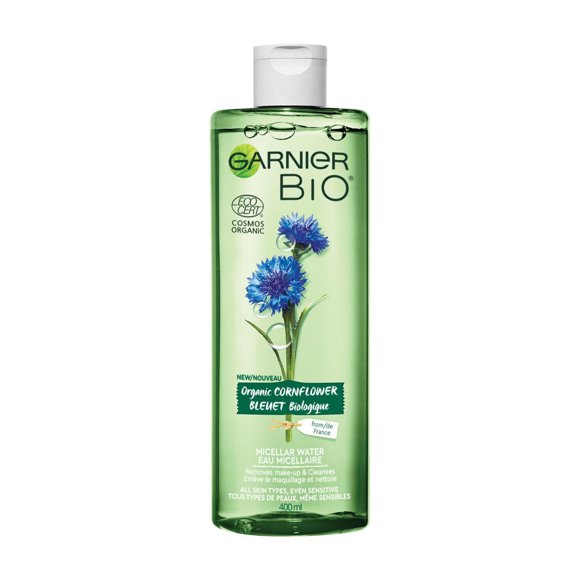 Garnier BIO Organic Cornflower Micellar Cleansing Water For All Skin Types Even Sensitive, 400 mL