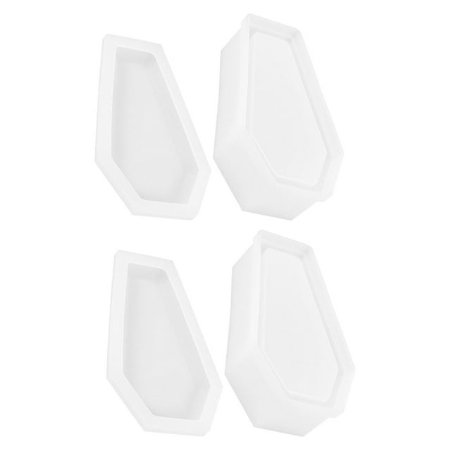 2 Sets DIY Crystal Silicone Mold Coffin-shaped Mold Halloween Mold Decor Mold