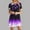 Purple, variant on Juslio Womens Dress Butterfly Print Round Neck, Short Sleeve T-Shirt Dresses Casual Loose Midi Dress