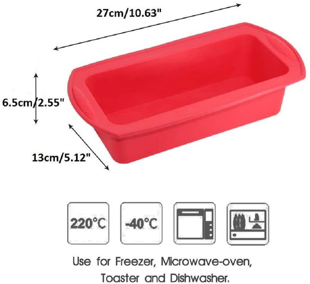  KEYFIVE 2 Pack Silicone Bread Pans For Baking, 9x5